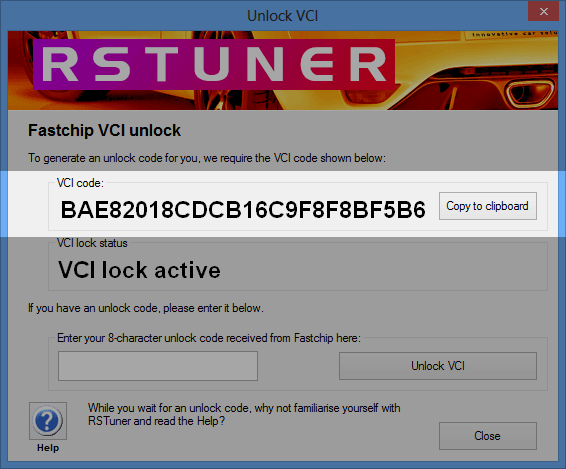Unlock VCI